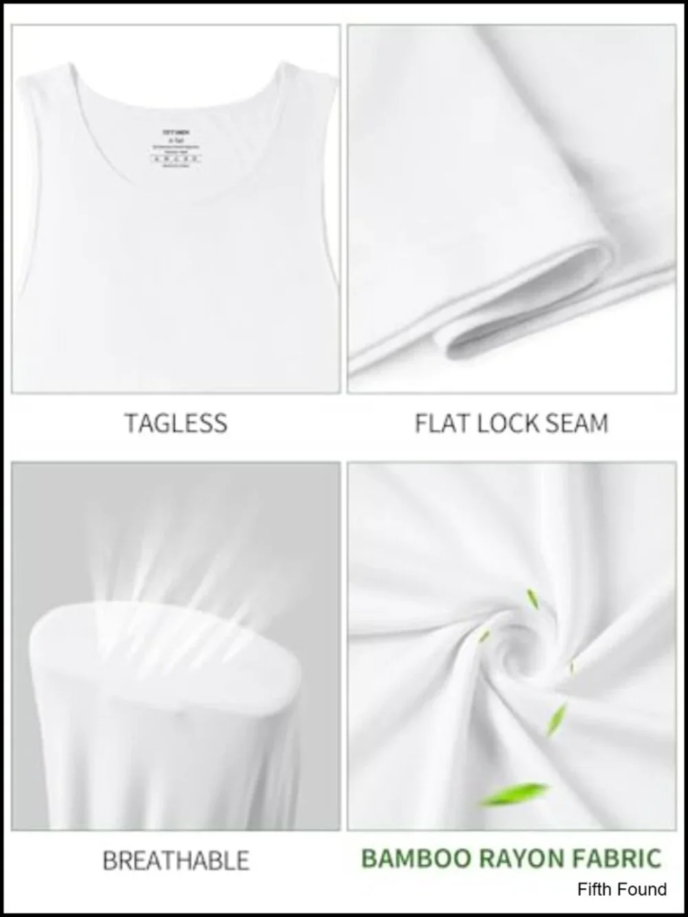 Tall Sleeveless Undershirt Lightweight Breathable Viscose Spandex Tank